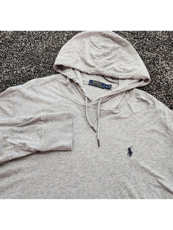 Ralph Lauren Other - Polo Ralph Lauren Men Gray Hoodie Pullover Long Sleeve Pony Light Weight Size XL